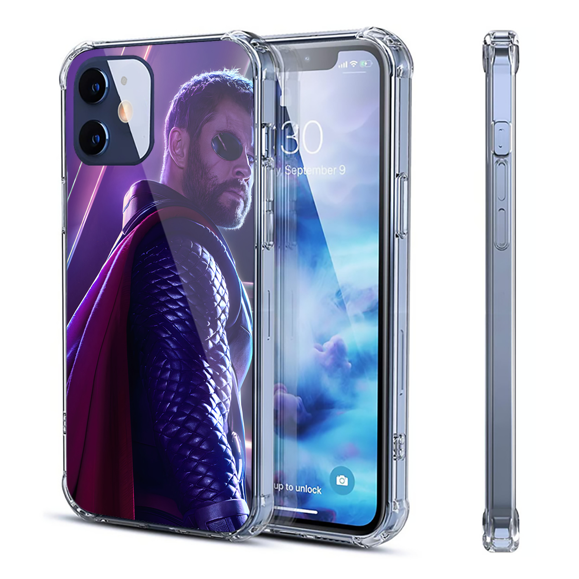（画像用） アベンジャーズ The Avengers 【iPhone 12シリーズ対応】透明スマホケース（クリアソフトケース）
